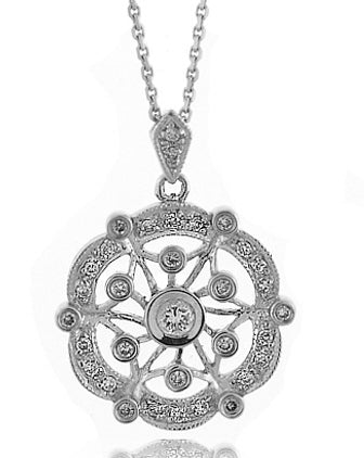 .55 Carat 14k White Gold Diamond Pendant - PEN01086