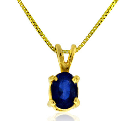 0.60CT OVAL SAPPHIRE PENDANT - PEN01233