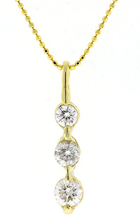 .75 Carat 14K Yellow Gold Diamond Pendant - PEN01242