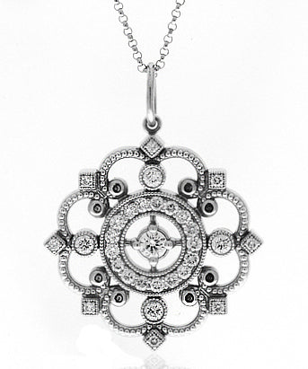 .75 Carat 14k White Gold Diamond Pendant - PEN107