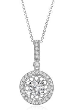 1.20 Carat 18k White Gold Diamond Pendant - PEN130