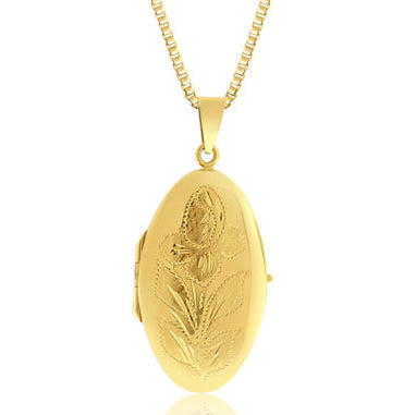 14k Yellow Gold Heart Locket - PEN1468