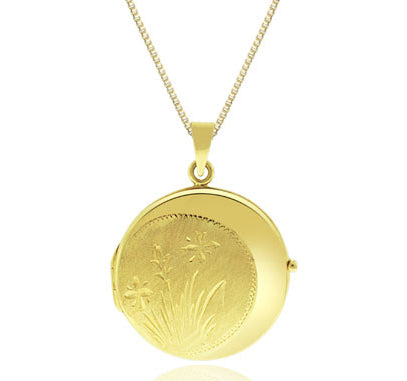 14k Yellow Gold Heart Locket - PEN1469