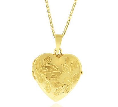 14k Yellow Gold Heart Locket - PEN1470