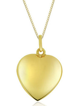 14k Yellow Gold Heart Pendant - PEN1471