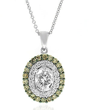 1.70 Carat 14k White Gold Diamond Pendant - PEN1483