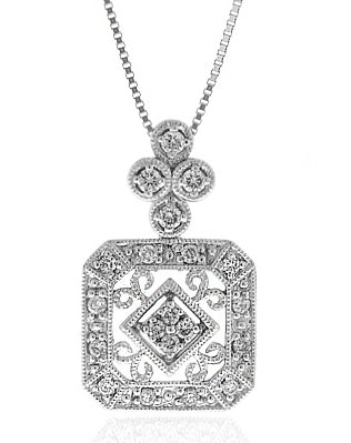 .25 Carat 14k White Gold Diamond Pendant - PEN1513