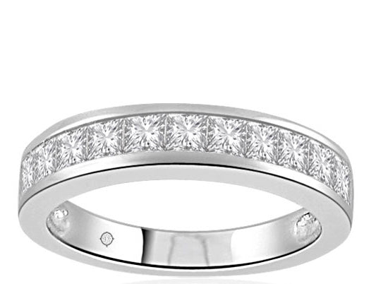 1.05 Carat 14k White Gold Diamond Wedding Band - R01127