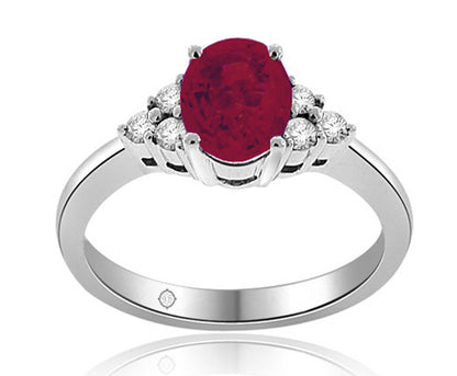 .79 Carat 14k White Gold Ruby And Diamond Ring - R01309