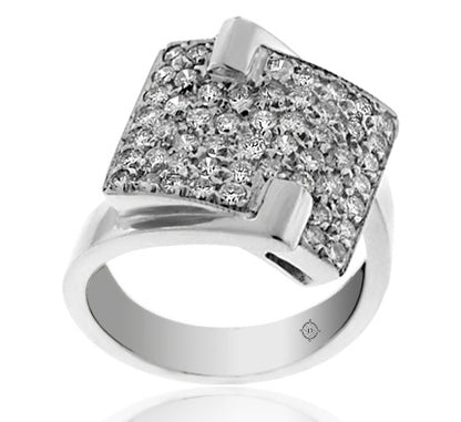 1.40 Carat 14k White Gold Diamond Cocktail Ring - R01391