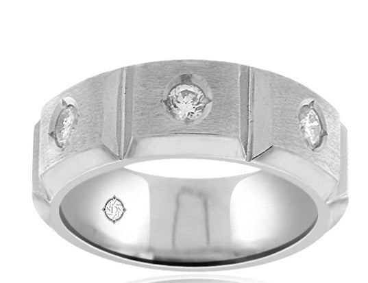 .65 Carat 14k White Gold Diamond Wedding Band - R01422