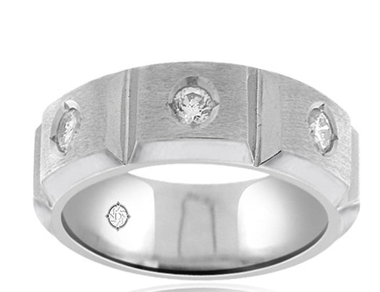 .65 Carat 14k White Gold Diamond Wedding Band - R01422