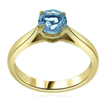 1.25 Carat 14k Yellow Gold Aquamarine Ring - R01648