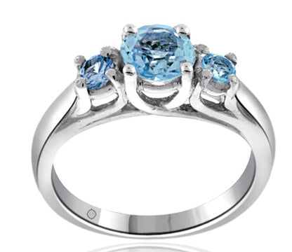 2.0 Carat 14k White Gold Aquamarine Ring - R01649