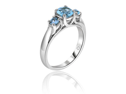2.0 Carat 14k White Gold Aquamarine Ring - R01649