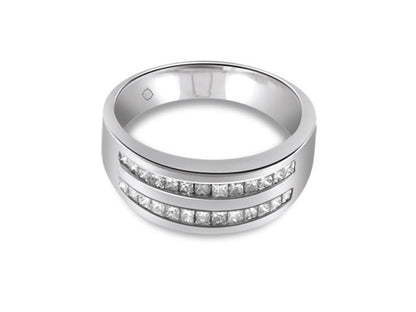 .71 Carat 14k White Gold Diamond Wedding Band - R01657