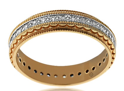 .40 Carat 2Tone 14k Gold Diamond Wedding Band - R01723