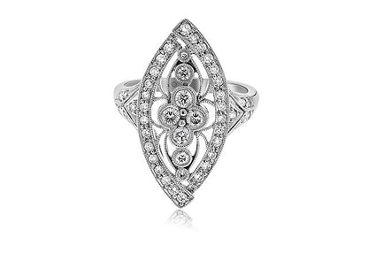 .90 Carat 14k White Gold Diamond Cocktail Ring - R07622