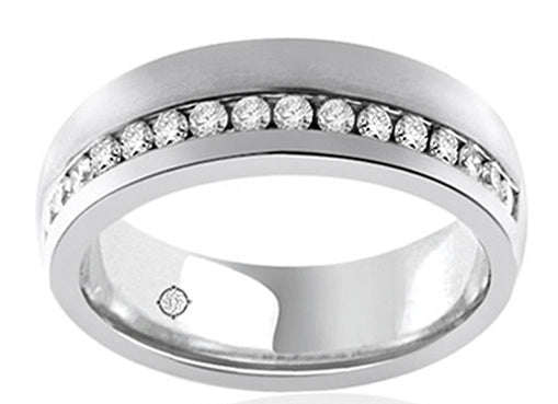 1.10 Carat 14k White Gold Diamond Wedding Band - R07653