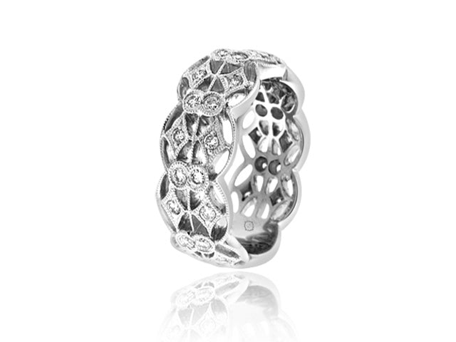 1.0 Carat 14k White Gold Diamond Cocktail Ring - R10094