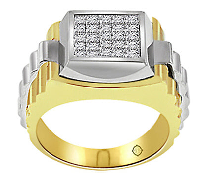1.50 Carat 2Tone 14k Gold Diamond Wedding Band - R10112