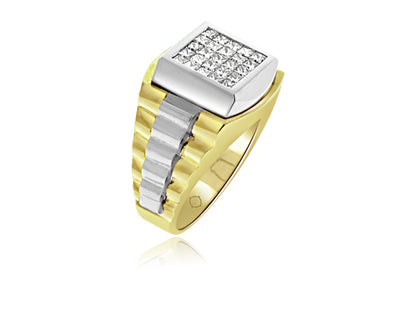 1.50 Carat 2Tone 14k Gold Diamond Wedding Band - R10112