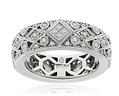 1.15 Carat 14k White Gold Diamond Cocktail Ring - R10202