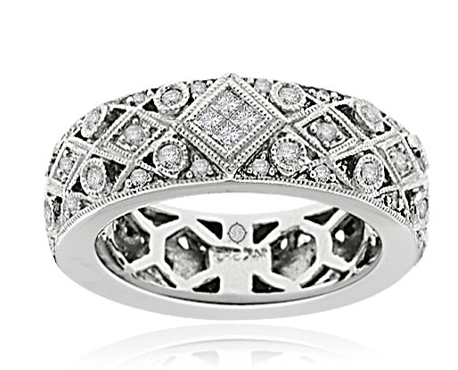 1.15 Carat 14k White Gold Diamond Cocktail Ring - R10202