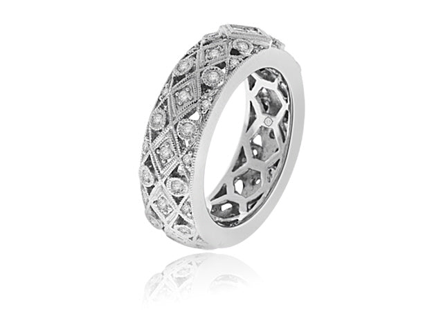 1.15 Carat 14k White Gold Diamond Cocktail Ring - R10202
