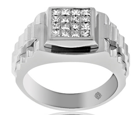 1.0 Carat 14k White Gold Diamond Wedding Band - R10208