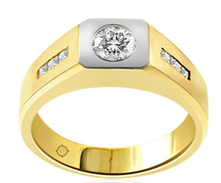 .85 Carat 2Tone 14k Gold Diamond Wedding Band - R10242