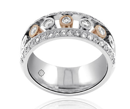 1.10 Carat 2Tone 14k Gold Diamond Cocktail Ring - R10465