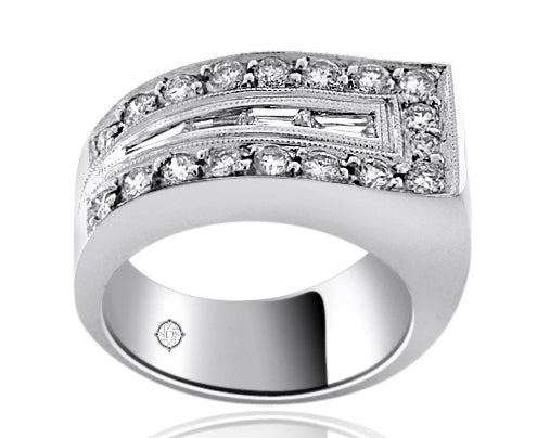 1.30 Carat 14k White Gold Diamond Cocktail Ring - R10616
