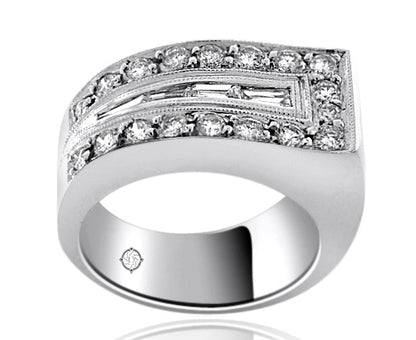 1.30 Carat 14k White Gold Diamond Cocktail Ring - R10616