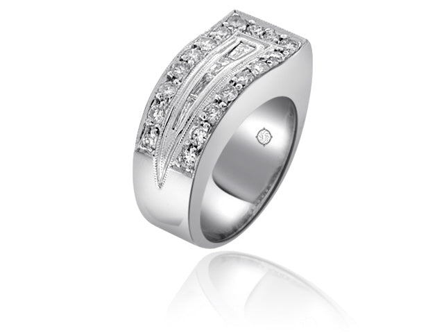 1.30 Carat 14k White Gold Diamond Cocktail Ring - R10616