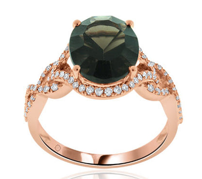 VILMA SMOKEY TOPAZ AND DIAMOND ENGAGEMENT RING - R10729